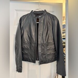 Wilson Leather Milwaukee Biker black leather jacket